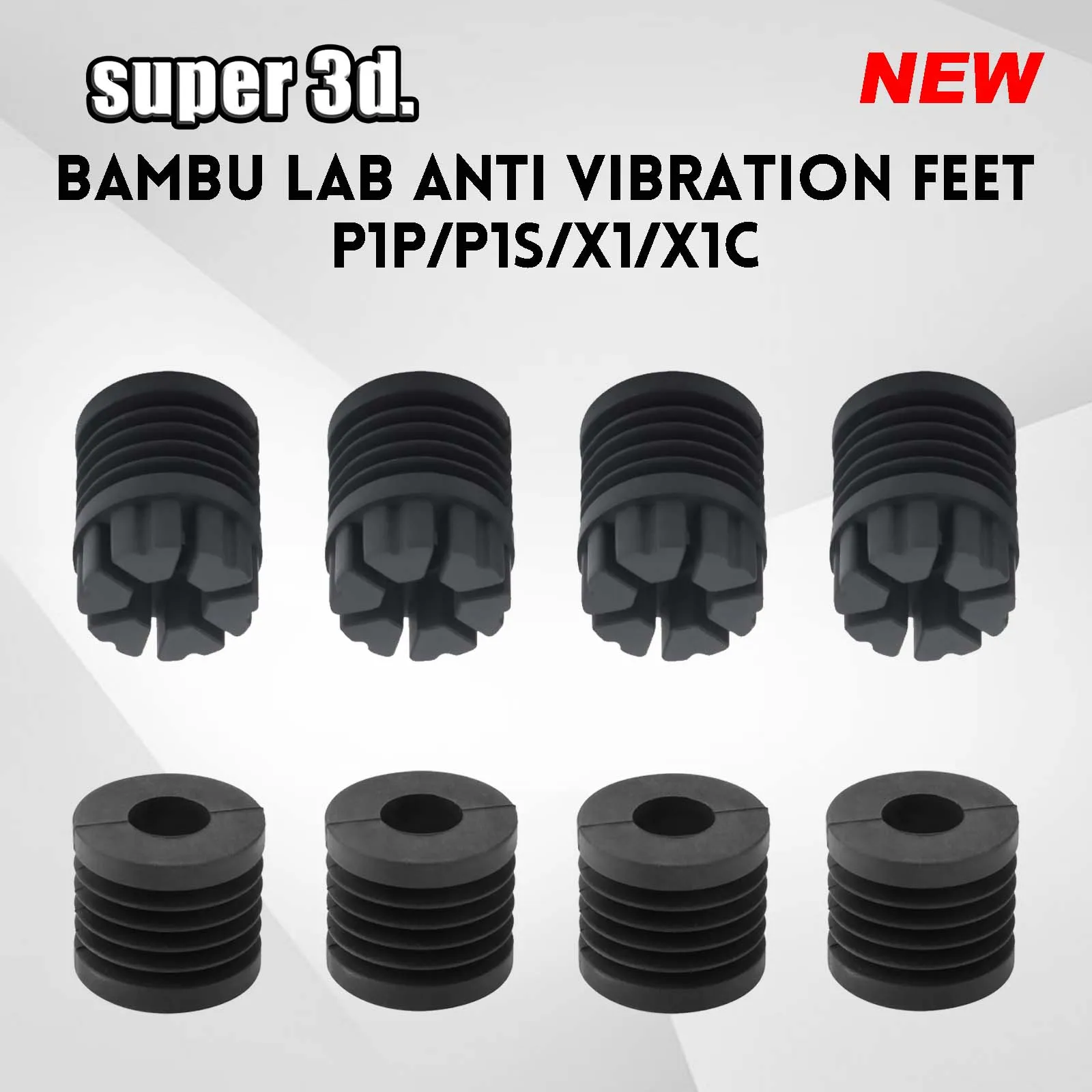 Pi Antivibración Para Improra 3D Bambu Lab X1/X1C P1P/P1S, Pi Absorbent De Golp De Silicona Para Reducir La Vibración, Herramienta 3D, 4 Uds. - AliExprs