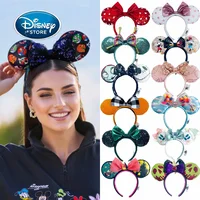 Disney Ear Headband For Women Disneyland Mickey Headband Adult/Child Plush Sequin Cosplay Girls Accessories Birthday Gifts