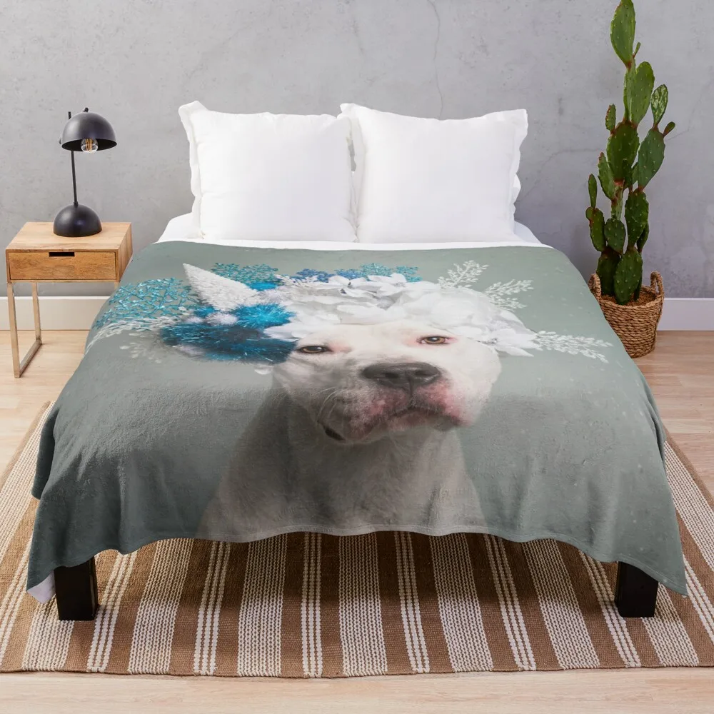 

Flower Power, Polar Bear Throw Blanket Decorative Blanket Retro Blankets