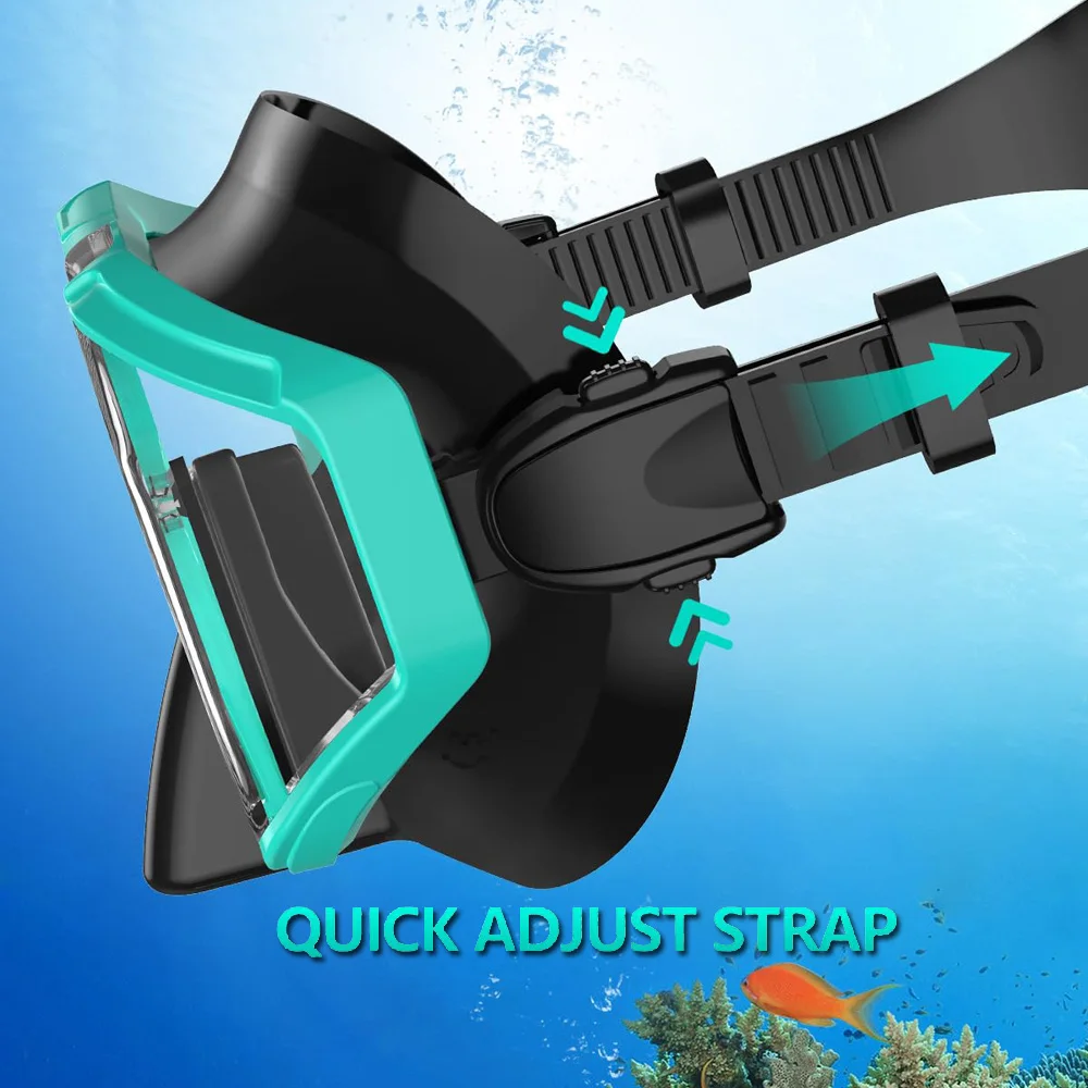 3 Windows Snorkeling Diving Mask snorkeling diving mask diving mask Three-Lens Panoramic Wide View HD Adjustable For Adults and Kids