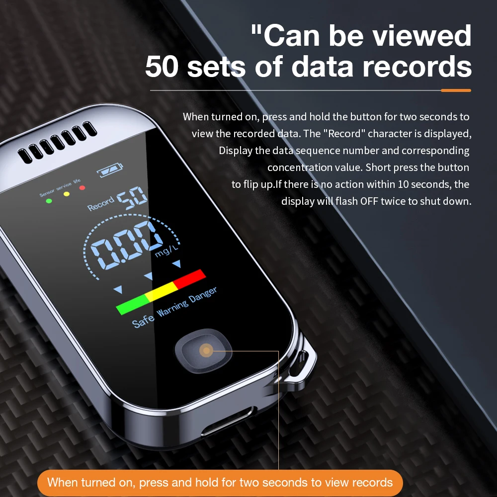 Portable Electronic Breath Alcohol Tester Professional Breathalyzer