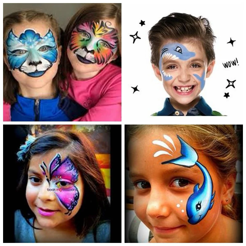 9pcs Stencils For Body Painting Face Art Halloween Birthday Party