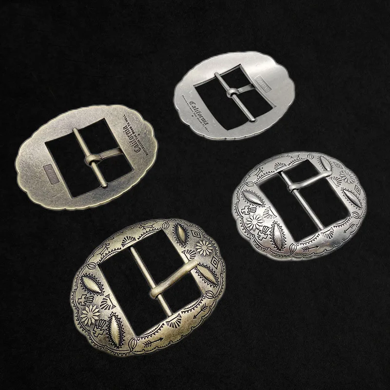 Elegant Metal Belt Buckle with Single Pin - 2 Color Options