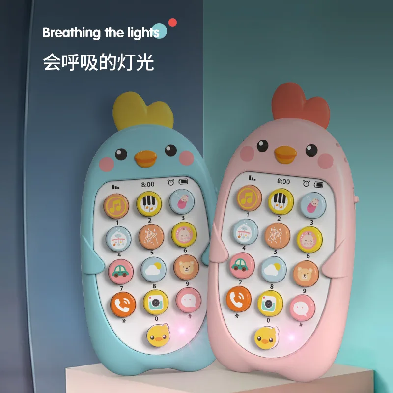 Baby Phone Toys with Musical LED Light Sound Teething Mobile Phone Toy Early Educational for Babies Play and Learn for Toddlers 5