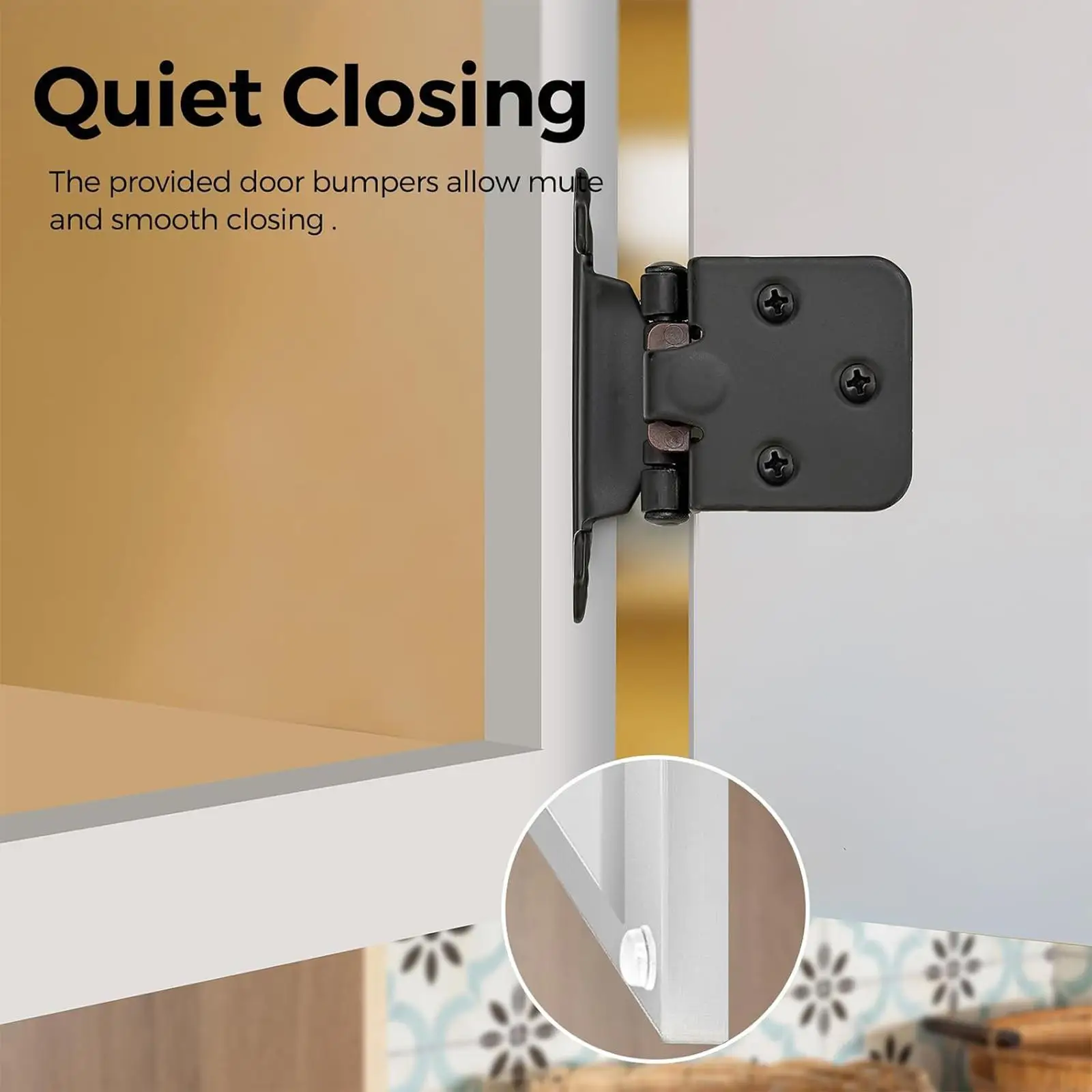 10Pcs Cabinet Door Hinges Self Closing Hinge Easy to Install Quiet Smooth Close Heavy Duty Semi Concealed Versatile Accessory 10Pcs Cabinet Door Hinges Self Closing Hinge Easy to Install Quiet Smooth Close Heavy Duty Semi Concealed Versatile Accessory
