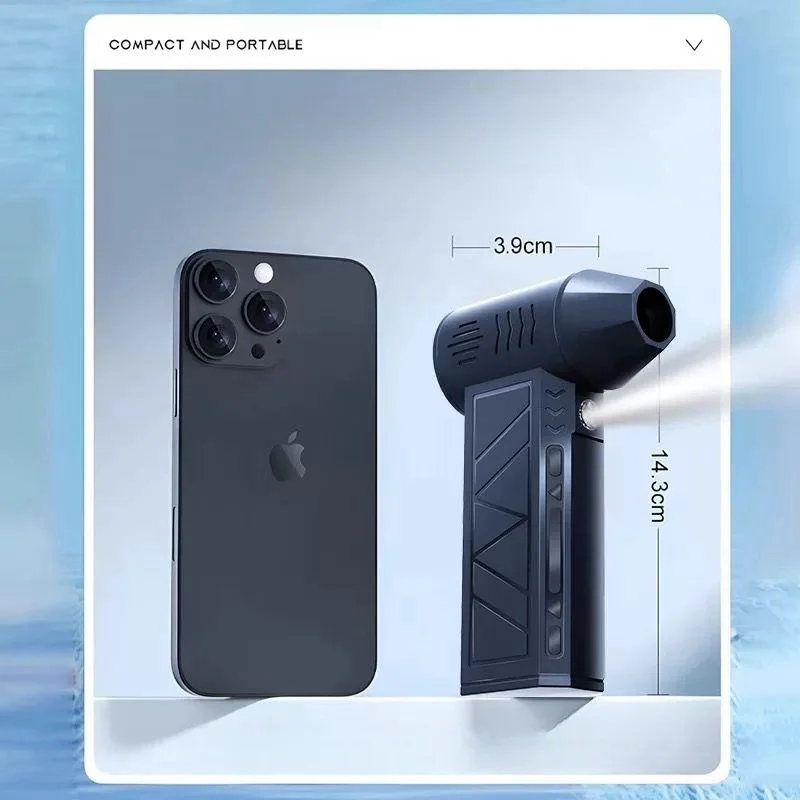 New 130,000RPM Air Blower Turbo Jet Fan Electric Power Display Handheld Mini Dust Cleaner High Speed Duster Gun Cleaning Tool