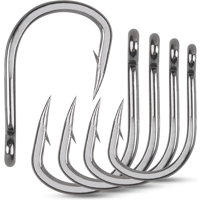 40Pcs Live Bait Fishing Hook Stainless Steel Saltwater Catfish Bait Fish  Hooks Strong Sharp Circle Hook for Big Game Fishing - AliExpress