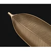 Nordic Decorative Tray Gold Leaves Shape Serving Tray Jewelry Pallet Fruit Snack Dish Table Storage Organizer (Small) 6
