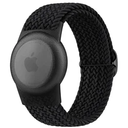 Braided Solo Loop Wristband with Anti-Scratch Cover (Black)