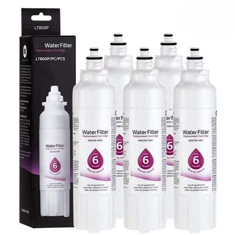 

5 Pack Refrigerator Water Filter Replacement for LG LT800P Kenmore 9490 46-9490 ADQ73613401 Fits LSXS26326S LMXC23746S RWF3500A