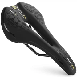 Gel-Infused Comfort Bicycle Saddle for All-Purpose Cycling (Type C Black)