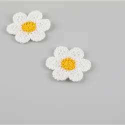 Floral Embroidered Knitted Patches - Decorative Fabric Stickers and Accessories (Set of 10) - 30pc (3)