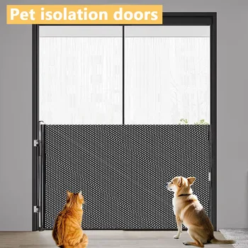 Retractable Indoor Pet Safety Gate, Wide Mesh Fence for Dogs & Kittens, Door & Hallway Barrier with Mounting Accessories 1