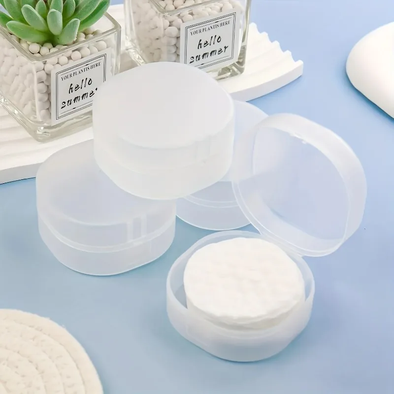 1PCS Durable Transparent Makeup Storage Box - Sealed Dust-Proof Design, Portable for Travel/Home, Fits Pads/Brushes/Beauty Balls 2