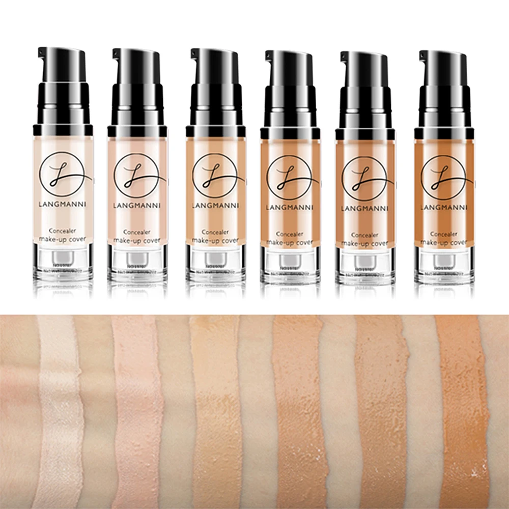 Langmanni Full Cover Concealer Bright Cream Lasting Contour Make Up Concealer Face Powder Waterproof Whitening Foundation TSLM1 face concealer,face concealer palette,color concealer,concealer cream,foundation concealer,face foundation