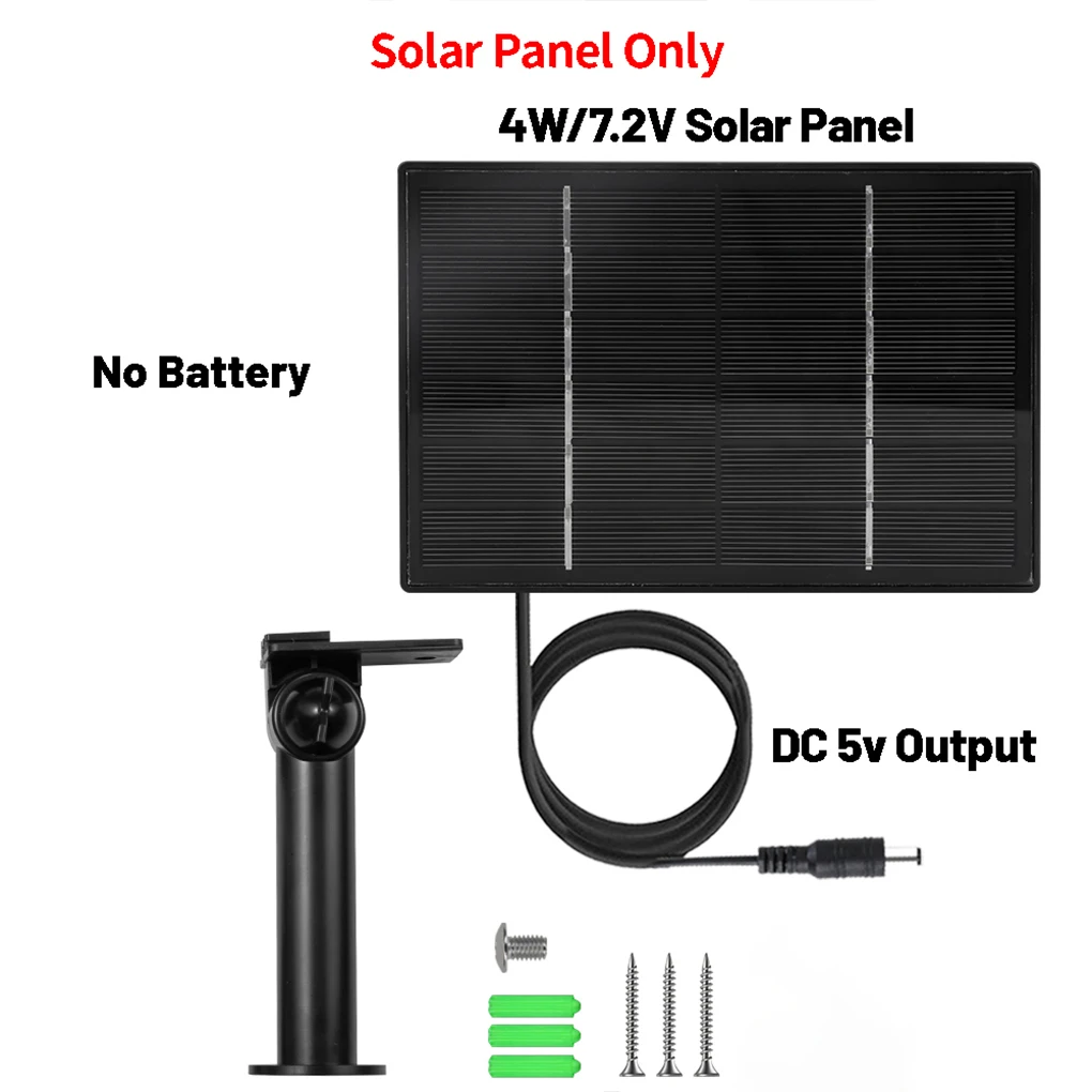 5V Solar Battery Charger For Security camera Portable Solar Power Bank With DC 5521 Output 4W Panel Battery Charger