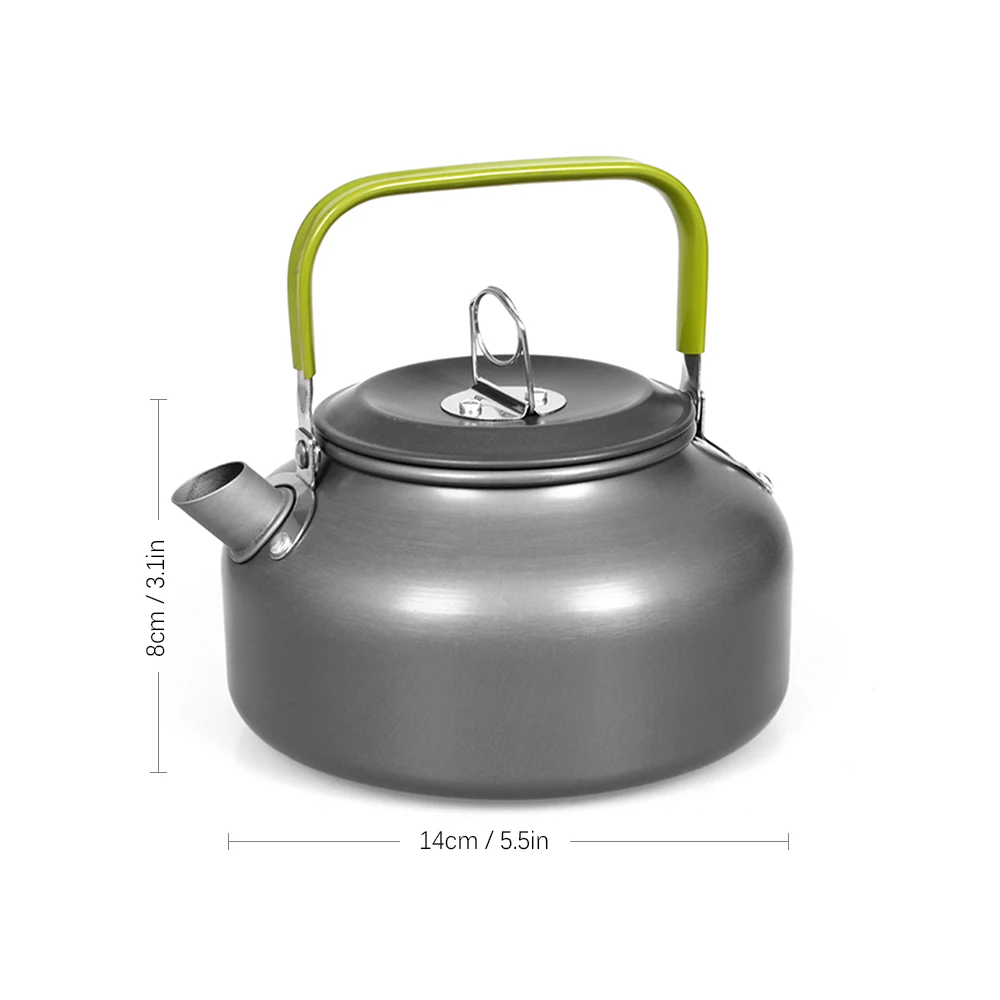 Camping Kettle 1.1L Aluminium Outdoor Water Pot Coffee Tea Hiking Picnic