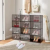 12-Pack Stackable Shoe Boxes, Transparent Acrylic for Sneakers, High Heels, Boots, Dust-Proof, Space-Saving Design 1