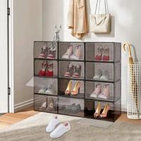 12-Pack Stackable Shoe Boxes, Transparent Acrylic for Sneakers, High Heels, Boots, Dust-Proof, Space-Saving Design 1