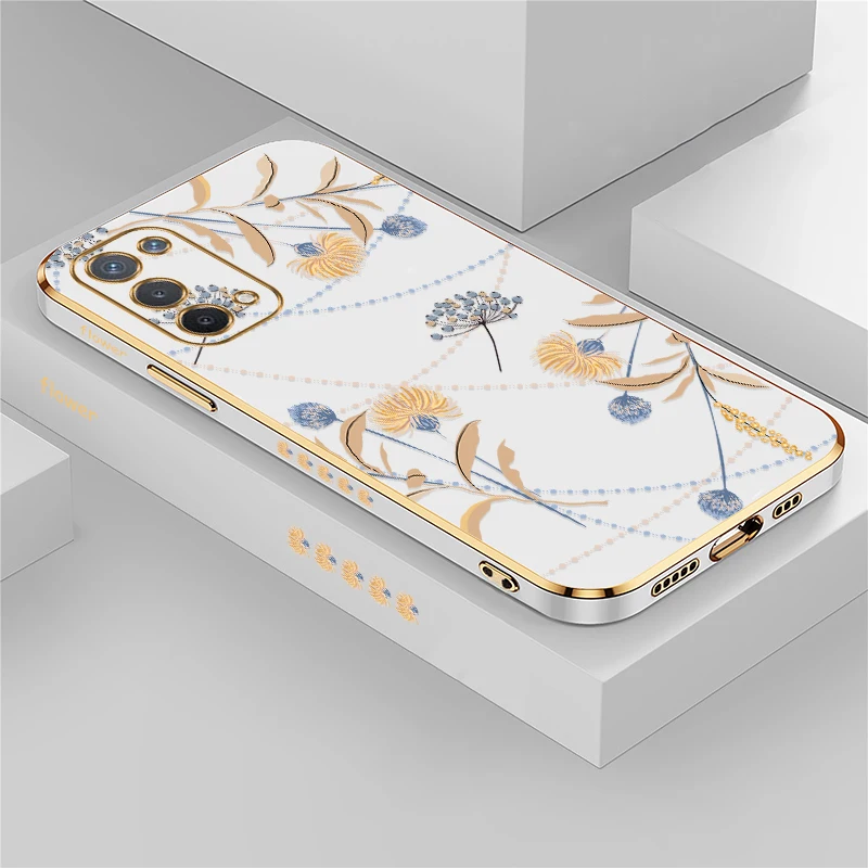 Elegant Botanical Shockproof Silicone Phone Case - Flower Design