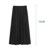 Japanese Student Girls Skirt School Uniform Solid Color Suit Pleated Skirt Short/Middle/Long High School Elastic Waist Dress 3