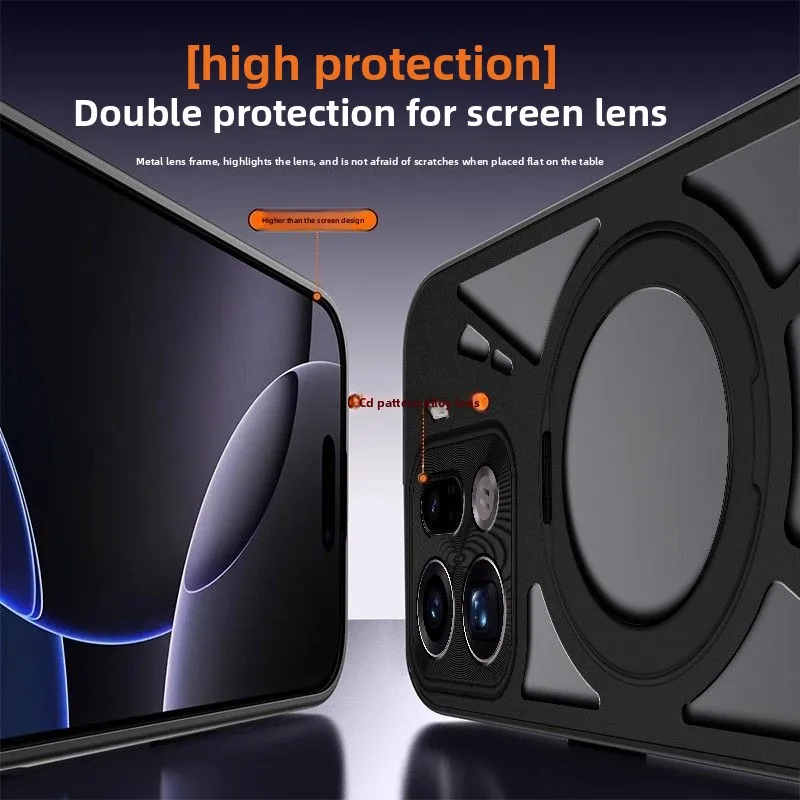 Ultra-Thin Magnetic Metal Case with Rotating Heat Dissipation Bracket and Shockproof Bumper