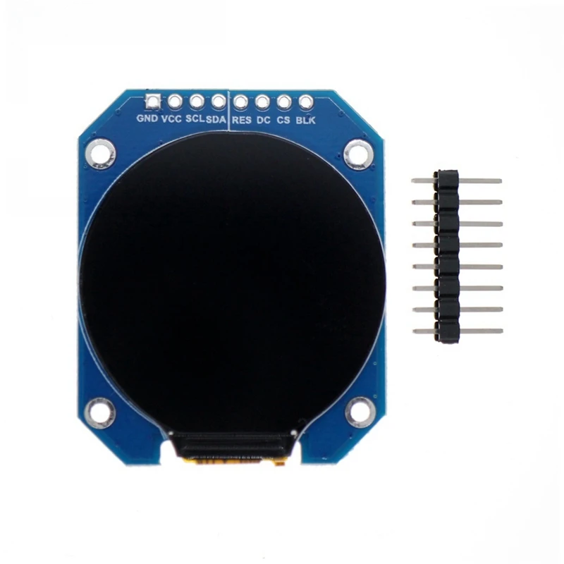 TFT LCD 디스플레이 모듈 부품, 원형 RGB 240X240 GC9A01 드라이버, 4 와이어 SPI 인터페이스, 240X240 해상도 어댑터 PCB, 1.28 인치