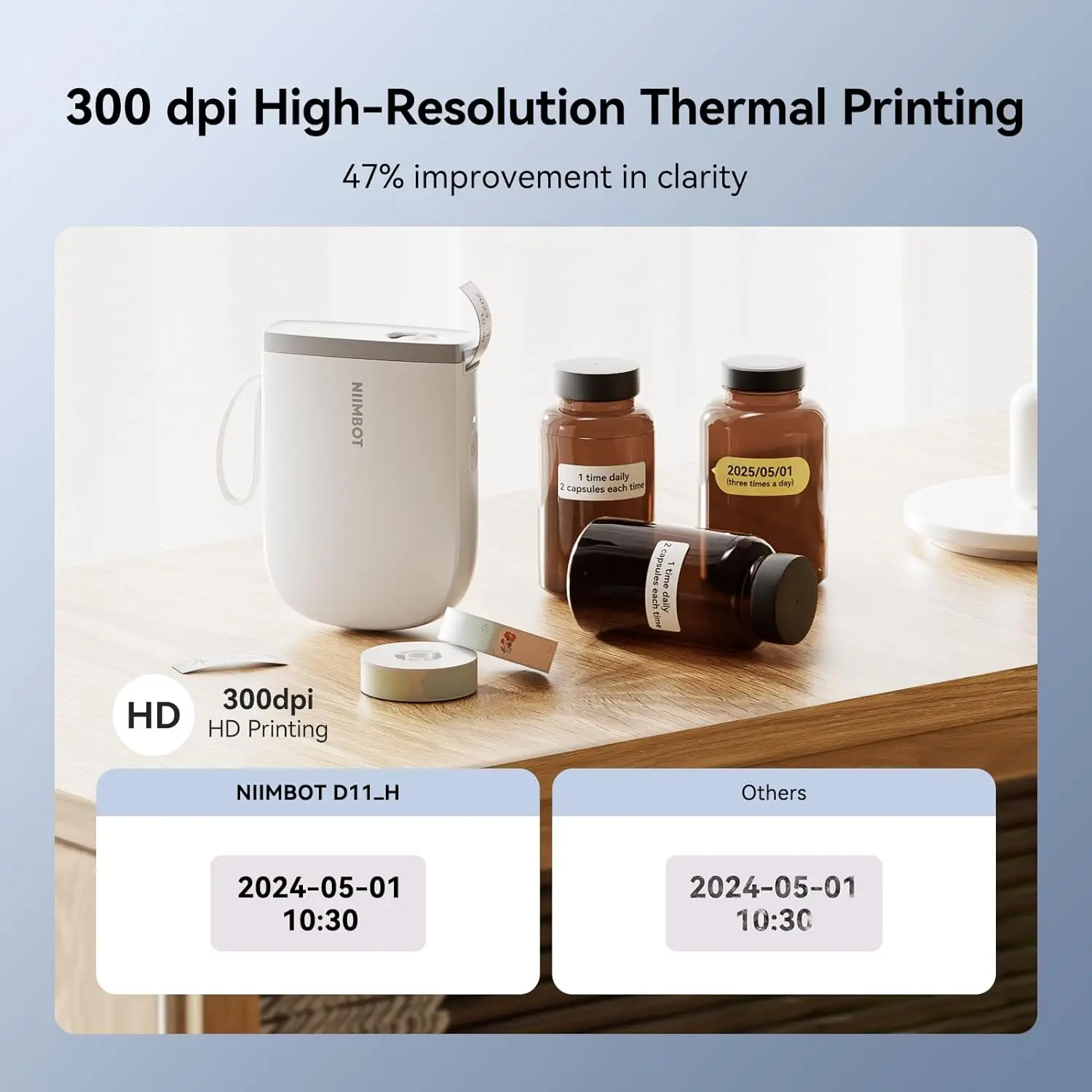 Niimbot D11H Label Thermal Printer Portable Mini Pocket Maker Name Price Self-adhesive Sticker Paper roll for Phone Machine label printer,pocket printer,thermal printer,portable printer,label maker