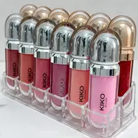 Kiko Original Gloss à lèvres effet miroir 3D, waterproof, longue tenue et anti-transfert, couleur douce couleur pâte de haricot, rouge brillant fin et charmant 3