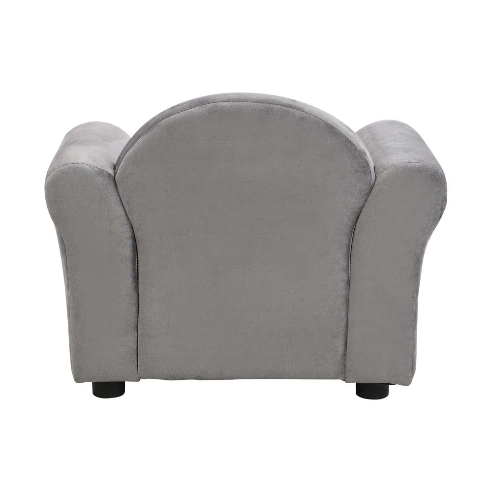 Kids velvet Sofa Chair with Footstool, Kids Upholstered Couch with ottoman 2