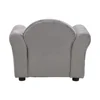 Kids velvet Sofa Chair with Footstool, Kids Upholstered Couch with ottoman 2