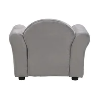 Kids velvet Sofa Chair with Footstool, Kids Upholstered Couch with ottoman 2