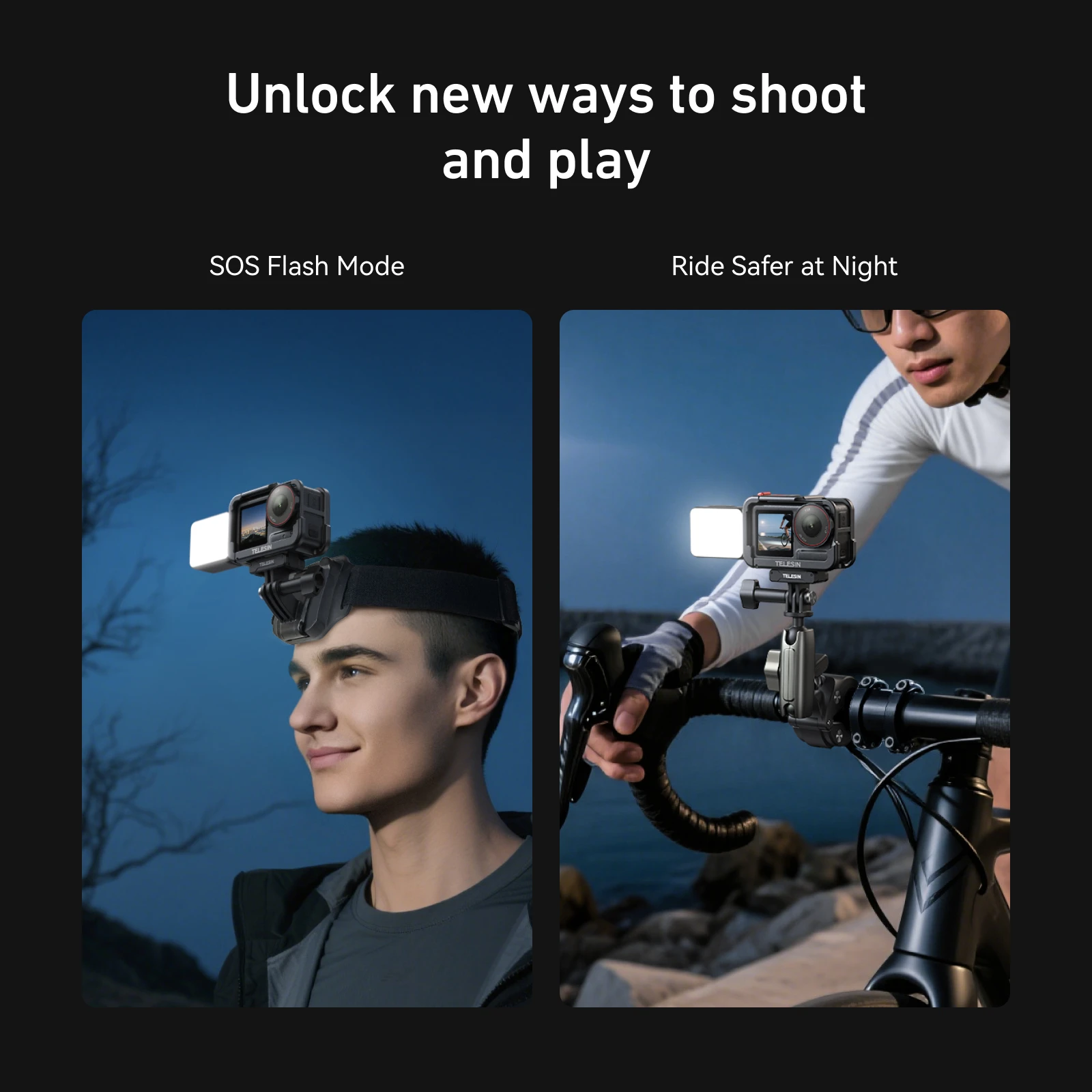 Mini Lumière Fill Light TELESIN pour DJI OSMO Action 2/3/4/5 Pro