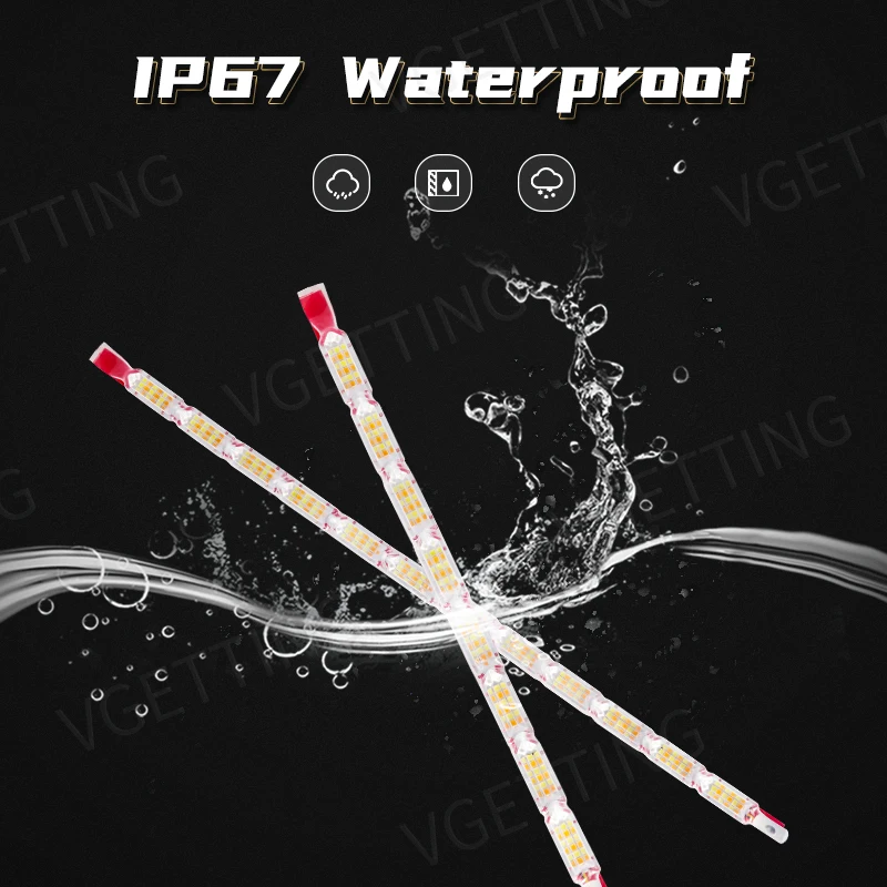 2 Flowing  Flexible DRL LED Daytime Running Light Sequential Strip Car Dynamic Turn Signal Lamp for Auto Driving Waterproof Auto