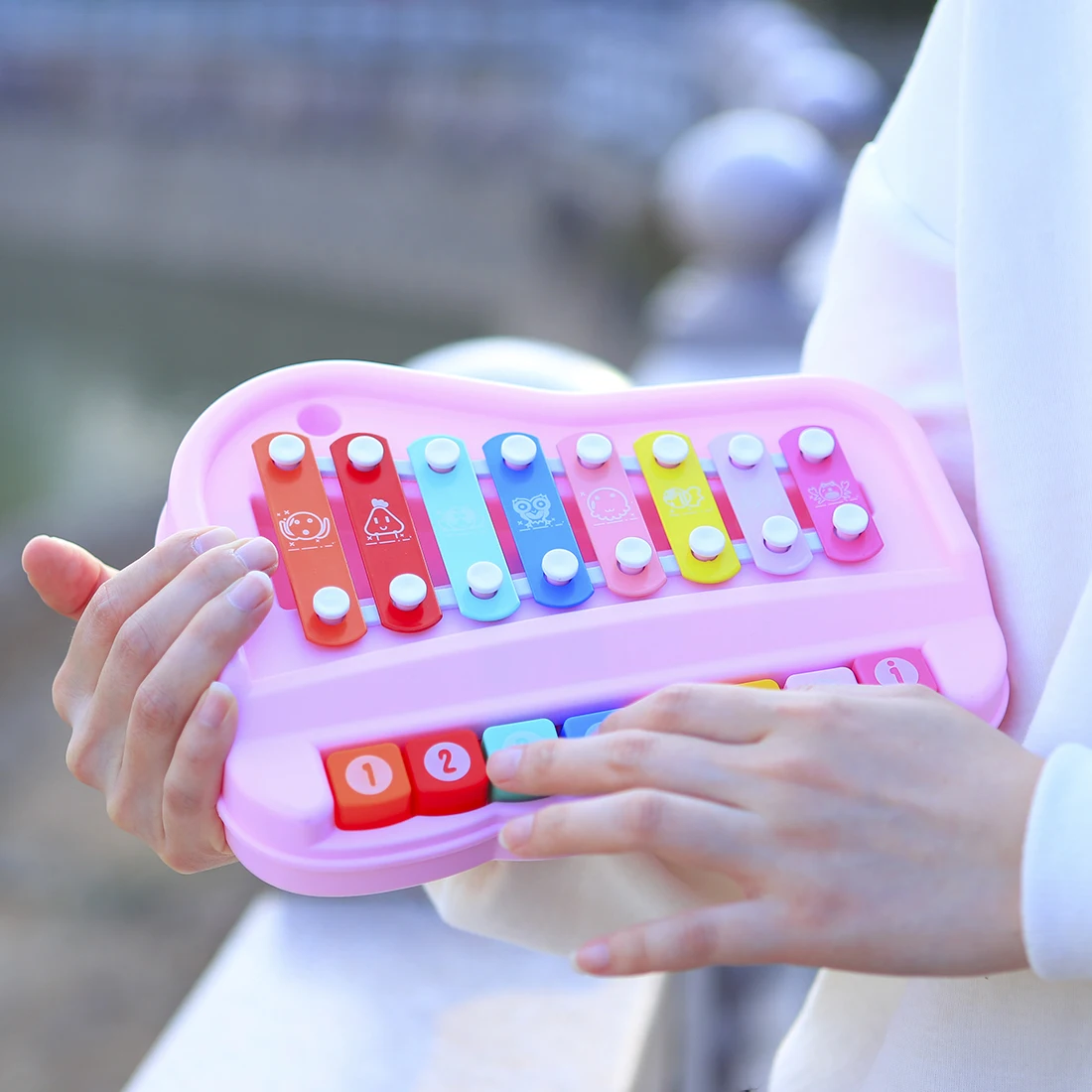 Octave Xylophone Orff Instruments Wooden Environmental Hand Knocking On Piano Percussion Instruments Children's Birthday Toys