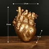 Anatomical Heart Shape Flower Vase Resin Valentine Gift Containrs Sculpture Desktop Plant Pot Home Decor Table Ornament Modern 3