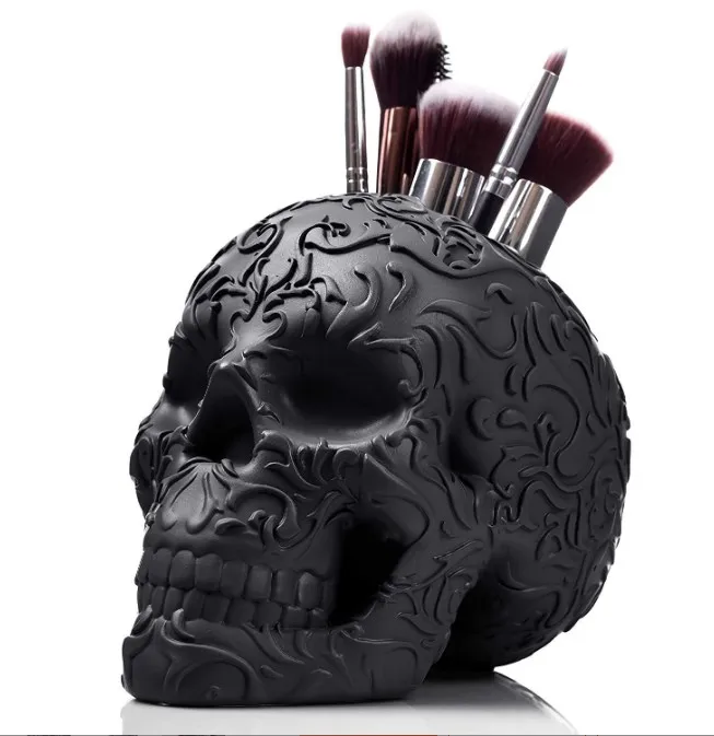 

Украшения на Хэллоуин с костяной головкой, держатель для кистей для макияжа, украшения для дома, настольные украшения для хранения, украшение для дочери
