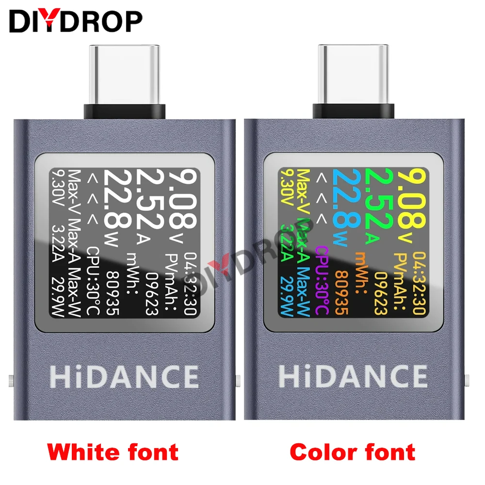 

HDC-085C Type-c Tester DC 12V Digital Voltmeter Amperimetro Current Voltage Meter Amp Volt Ammeter Power Bank Charger Detector