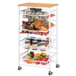 Kitchen Storage Rolling Cart