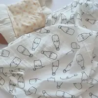 110X110CM Muslin Blanket Cotton Baby Swaddle Soft Newborn Blanket Bath Towel Gauze Infant Boy Girl Wrap Sleepsack Stroller Cover 2