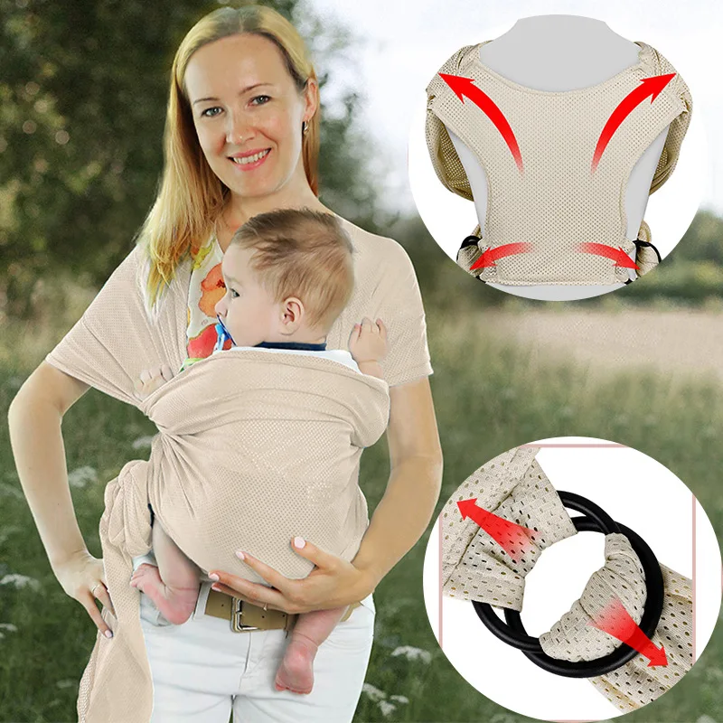 ChildSlingWrapSwaddlingBabyCarrierKidsNursingPouchFrontCarry