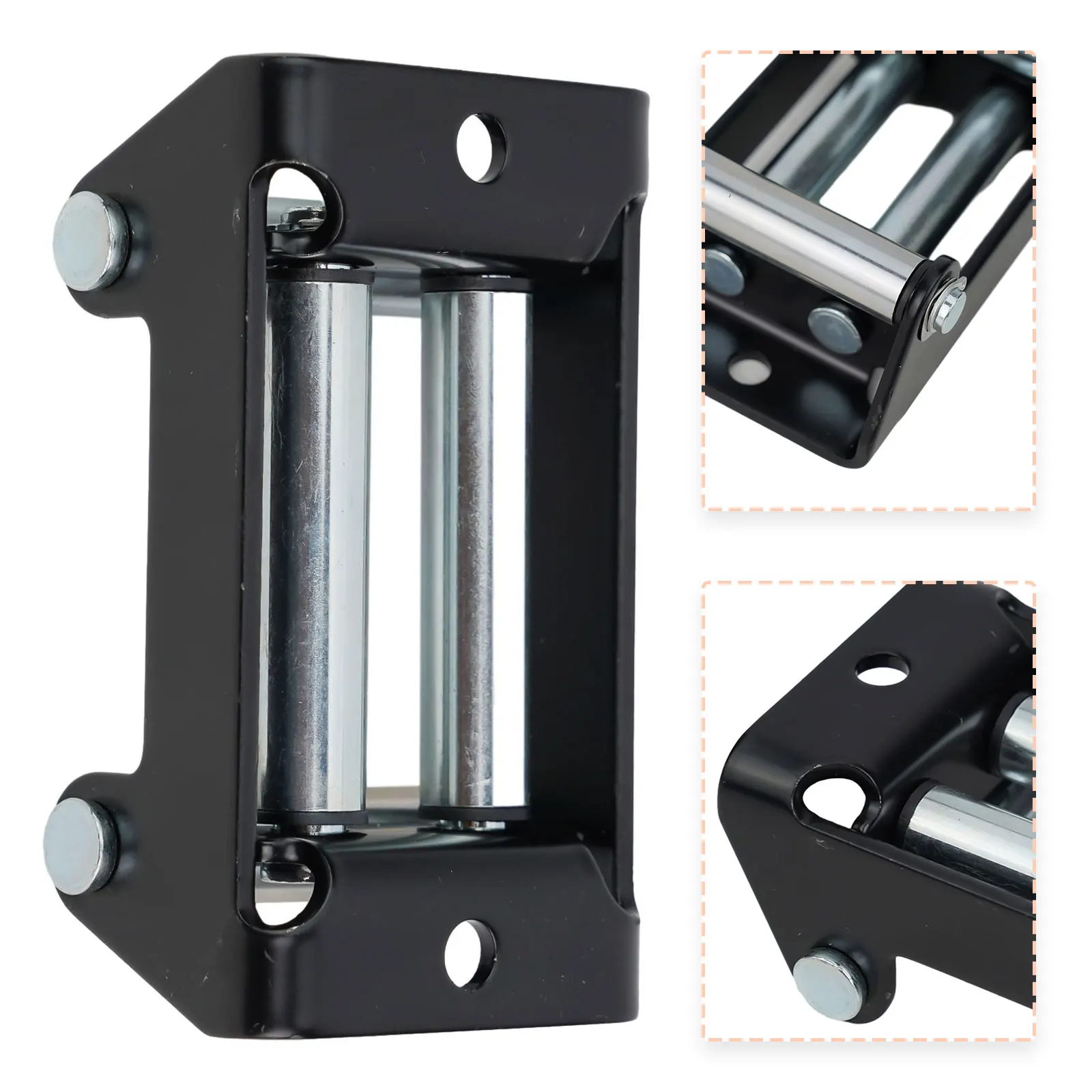 Winch Roller Fairlead Heavy-Duty Winch Roller Cable Guide 4 Way Cable Guide 2000LB 4500LB Bolt Pattern Off Road ATV UTV 1pcs