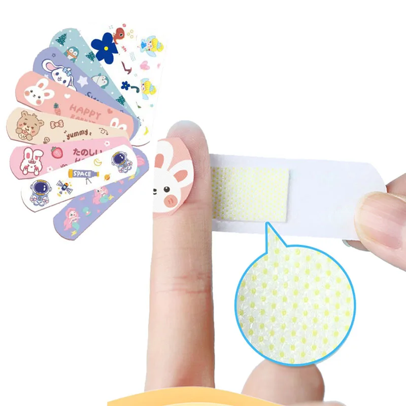 120pcs Medical Bandaids Cartoon Band-Aid Round for Children Kid Skin Vaccine Injection Hole Patch Wound Plaster Kawaii Adhesive Bandage