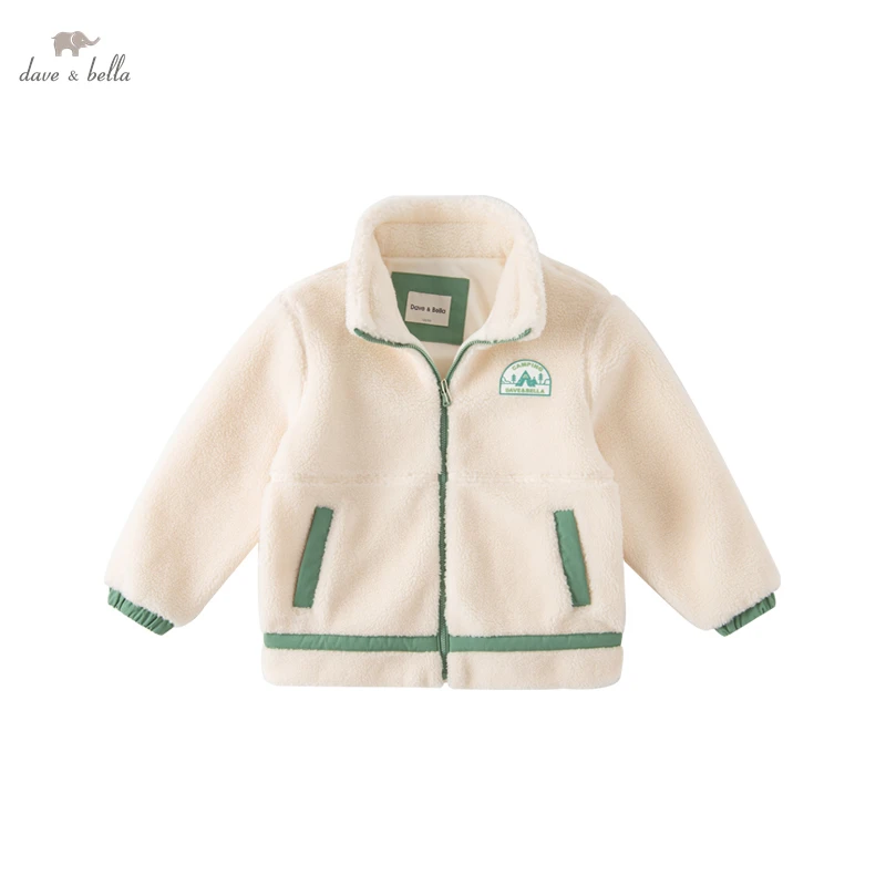 DK4223809 Dave Bella Winter Kids Boys Fashion Thicken Jacket Pockets Coat Children High Quality Outerwearar