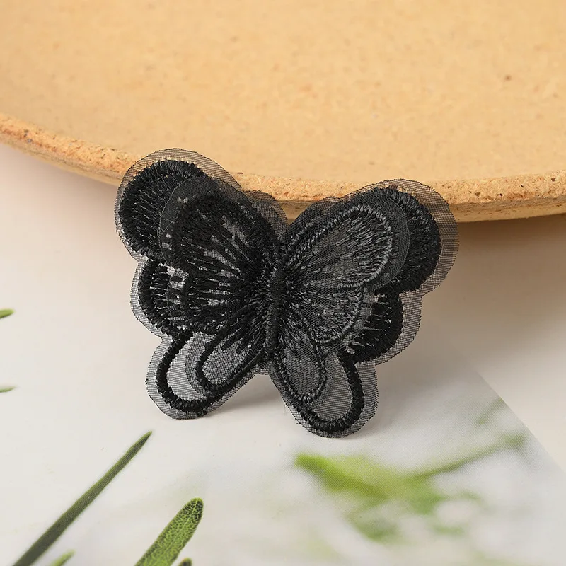 100Pcs 4CM Gold Thread Embroidery Butterfly Appliques For DIY Clothes Hat  Shoes Patches Accessory Headwear Hair Clips Decor - AliExpress