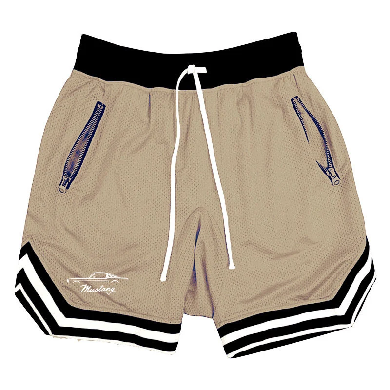 2024 Mustang logo new printing summer fashion shorts casual shorts sports shorts elastic waist men's shorts
