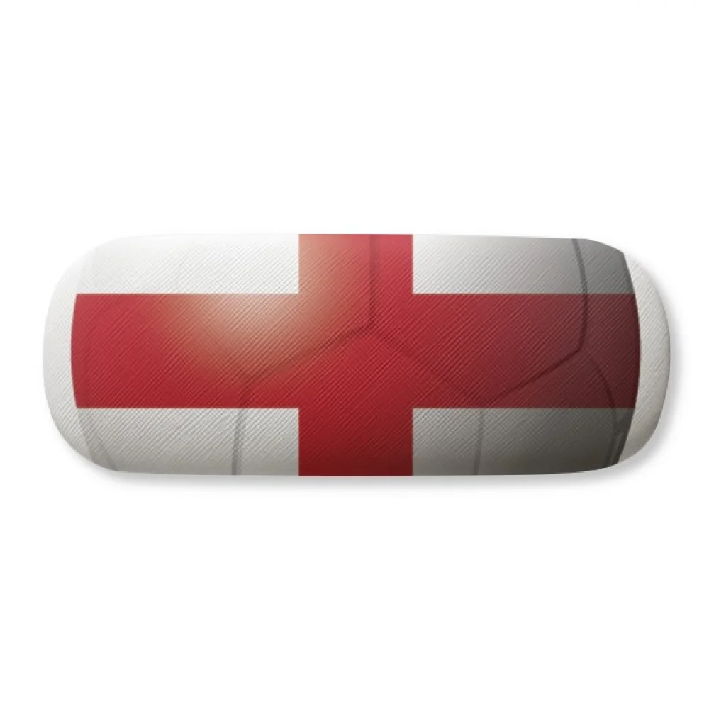 

England National Flag Soccer Football Glasses Case Eyeglasses Hard Shell Storage Spectacle Box
