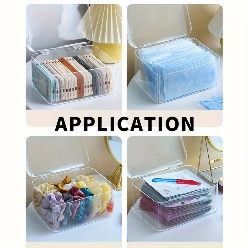 Acrylic Transparent Storage Box - Desktop Dressing Table Organizing Box, Household Cosmetics Storage Box  Storage Containers