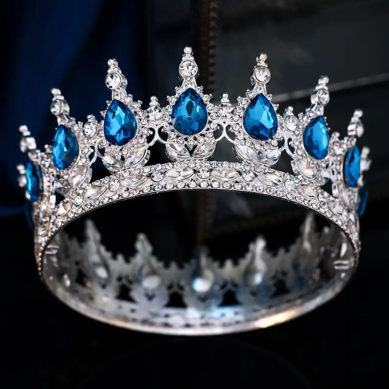 Hair Accessory European Fashion Princess Tiara Baroque Crystal Crown Wedding Pageant