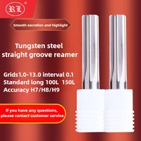 RL CNC Tungsten Steel Straight Groove Reamer CNC Solid Carbide Aluminum Straight Groove Reamer Precision H7 Deep Hole Reamer 1